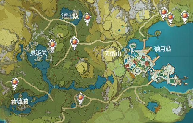 原神2022日落果采集路线介绍