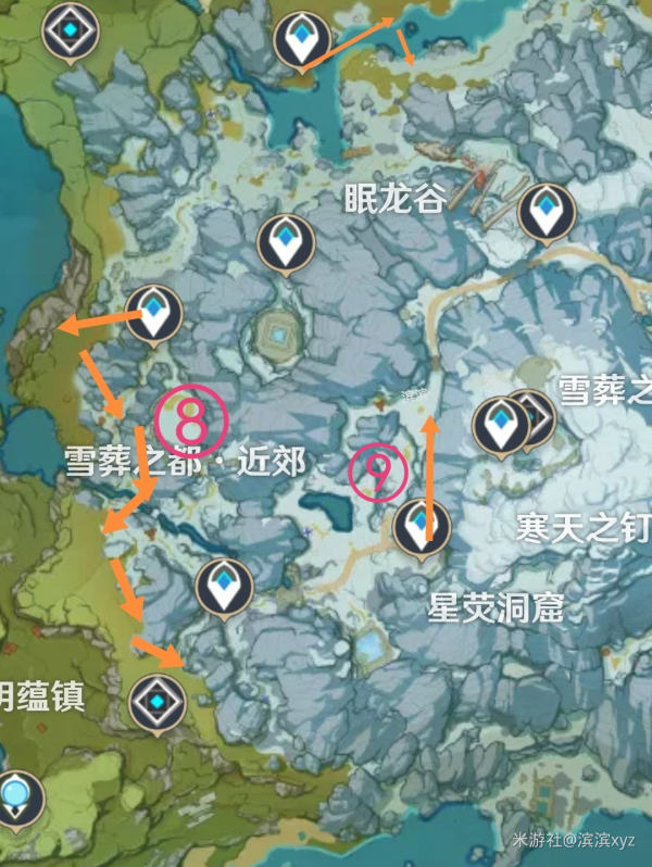 原神雪山锄大地路线介绍