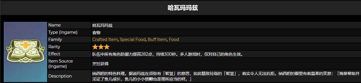 原神纳西妲特殊料理