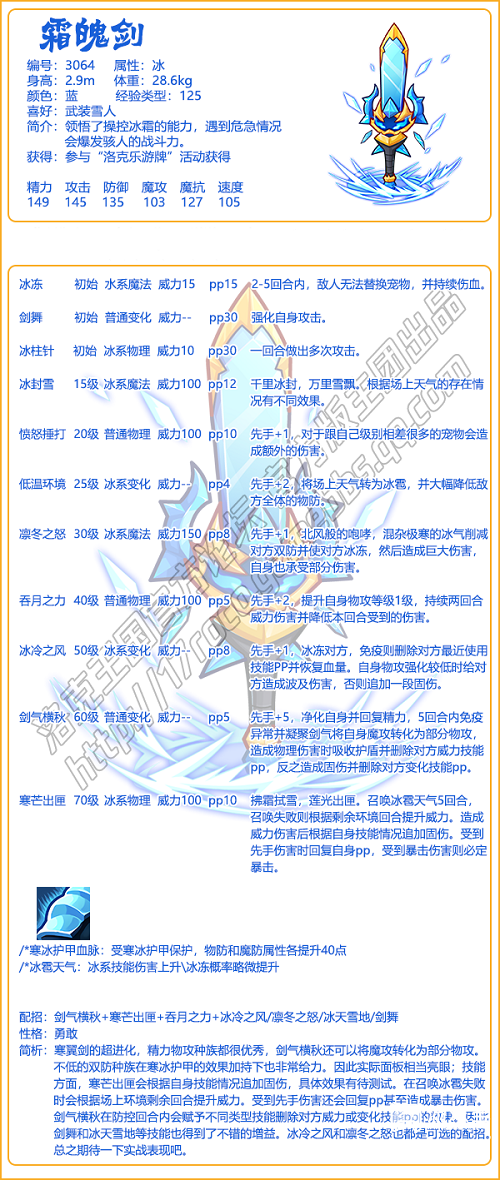 洛克王国霜魄剑性格推荐