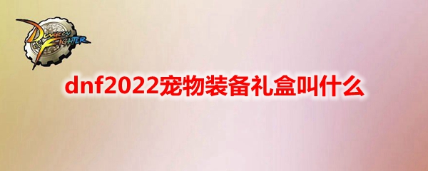 dnf2022宠物装备礼盒叫什么