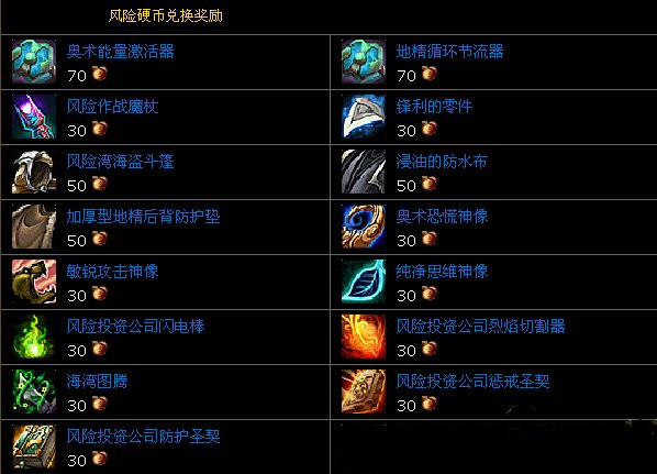 魔兽世界风险硬币有什么用