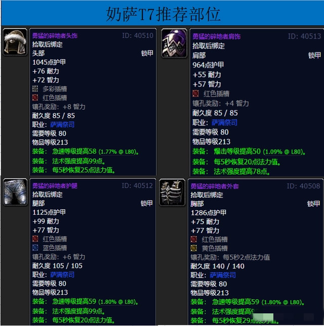 魔兽世界wlk奶萨T7套效果介绍
