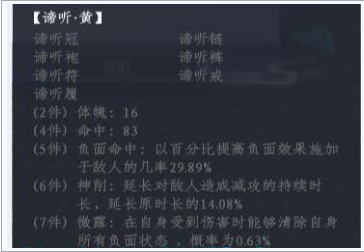 蜀山初章谛听套装详细介绍