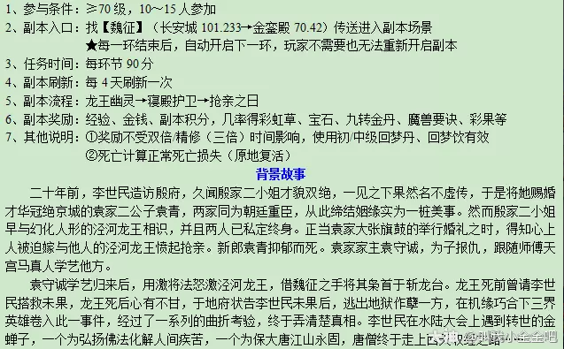 梦幻西游泾河龙王2副本攻略2023