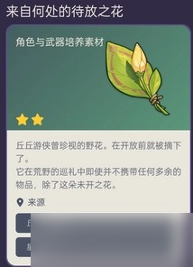 原神来自何处的待放之花怎么获得