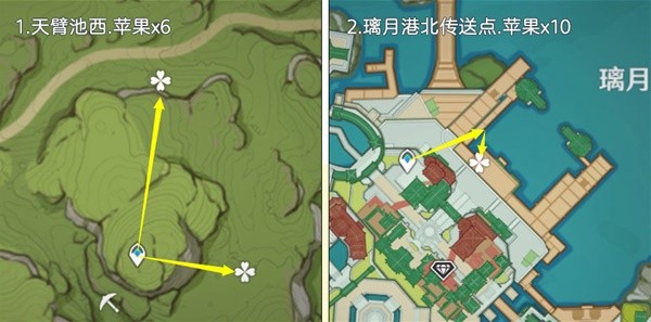 原神苹果高效采集路线分享