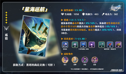 崩坏星穹铁道星海巡航晋升材料有哪些