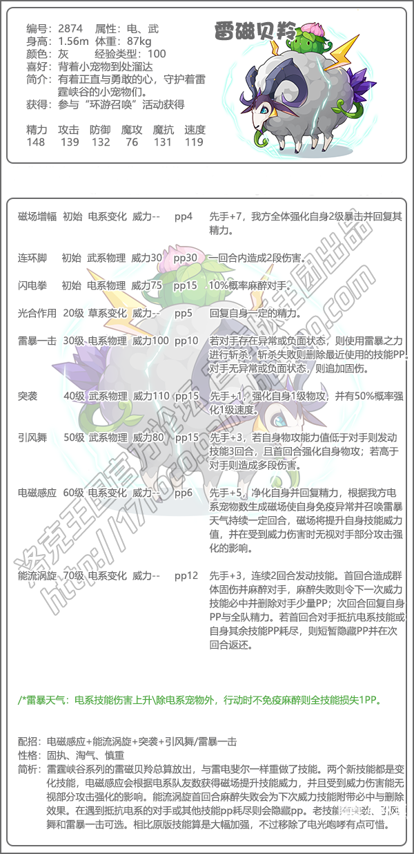 洛克王国雷磁贝羚性格推荐