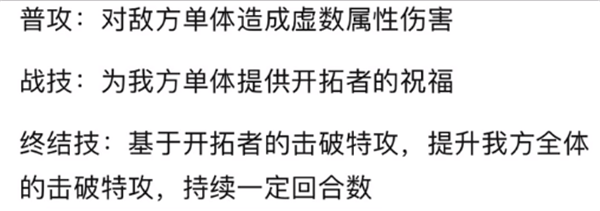 崩坏星穹铁道虚数开拓者技能一览