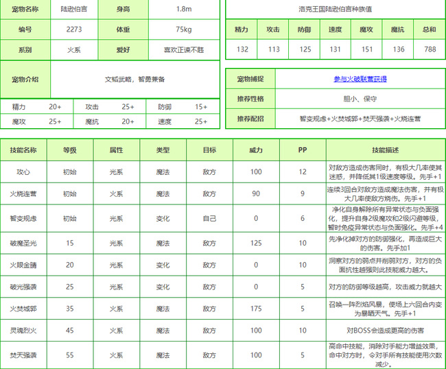 洛克王国陆逊伯言技能搭配