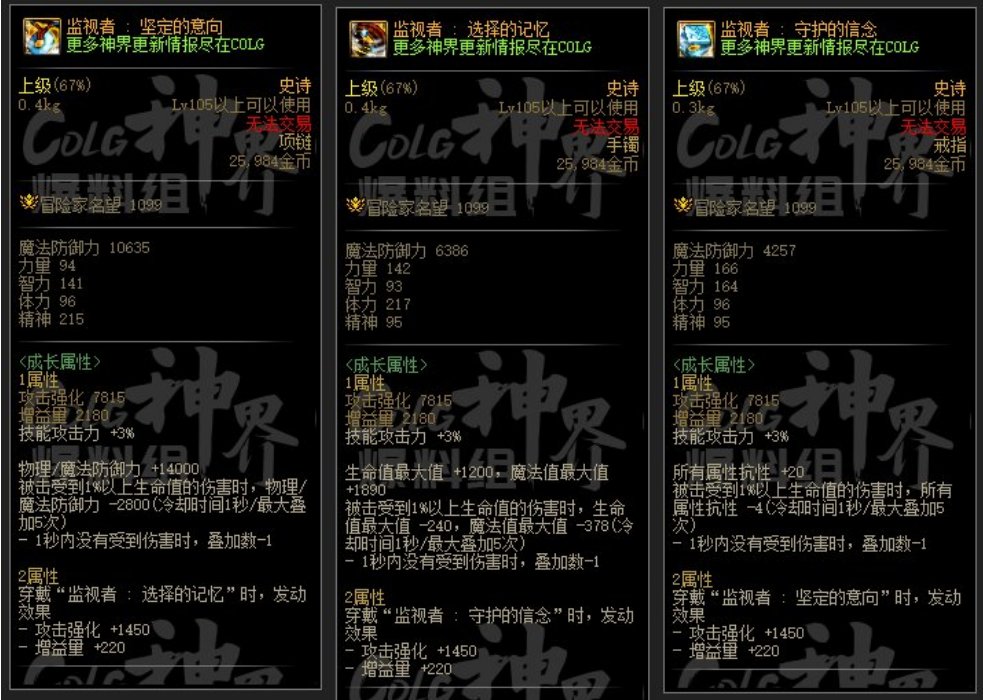 DNF监视者首饰套好用吗