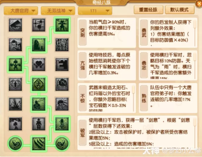 梦幻西游大唐无双战神流派怎么玩