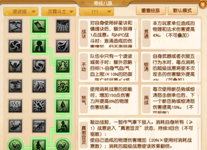 梦幻西游凌波城超级战意流派经脉推荐