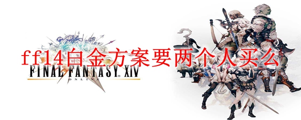 ff14白金方案要两个人买么