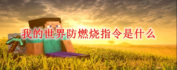 我的世界防燃烧指令是什么