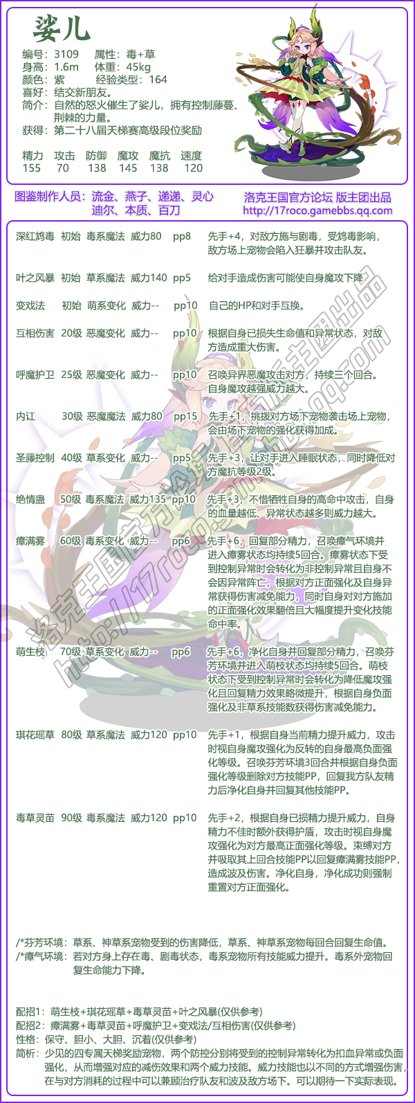 洛克王国娑儿性格推荐