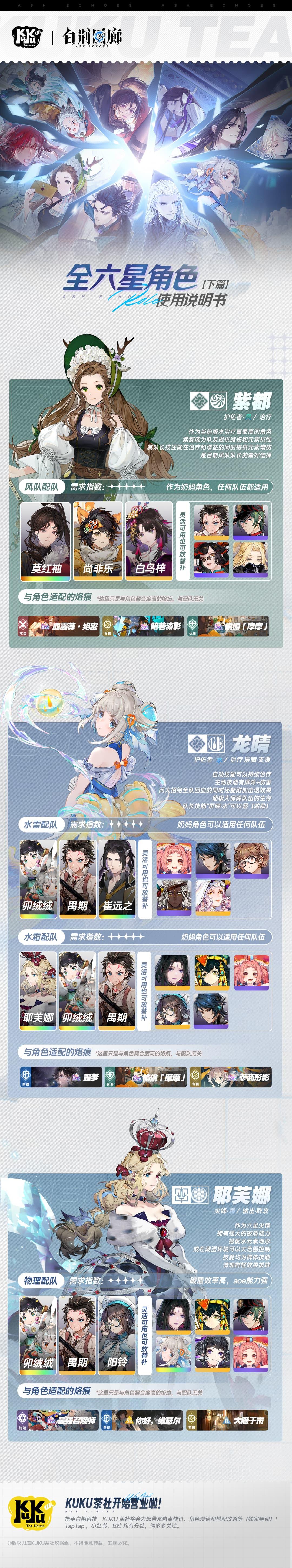 白荆回廊全六星角色攻略一图流