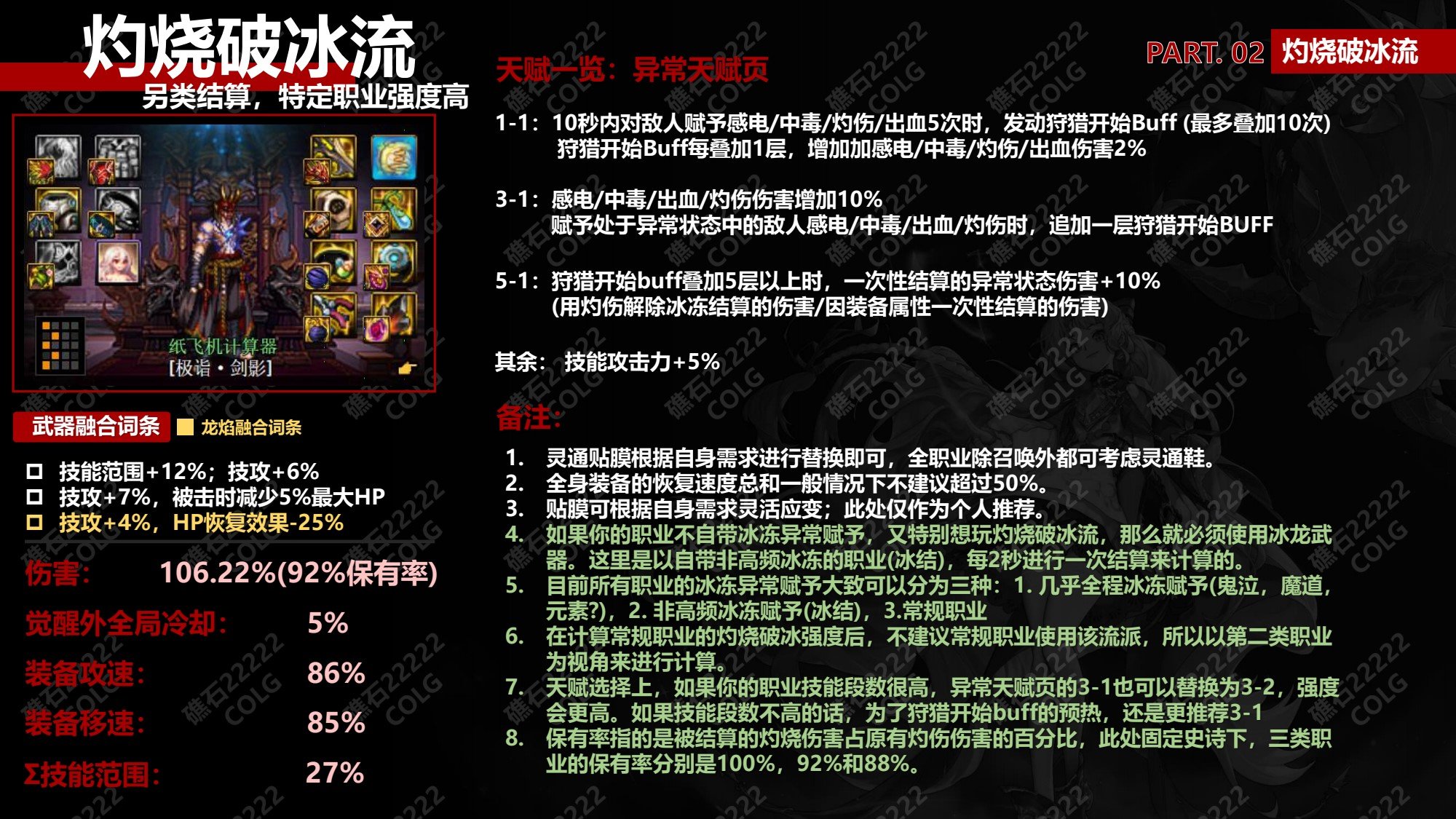 dnf灼烧破冰流完美自定义搭配