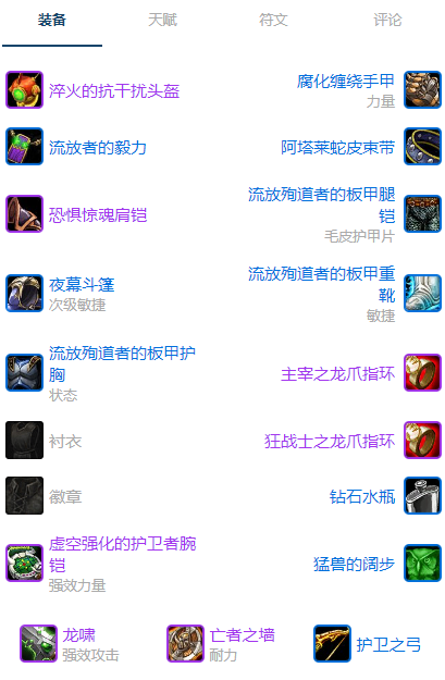 魔兽世界plusP3防御战团本前BIS装备推荐