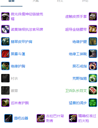 魔兽世界plusP3刺杀贼团本前BIS装备推荐