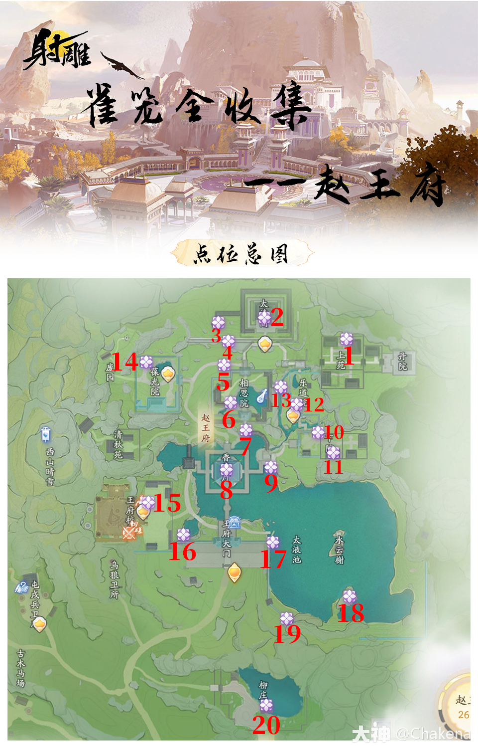 射雕赵王府雀笼收集攻略