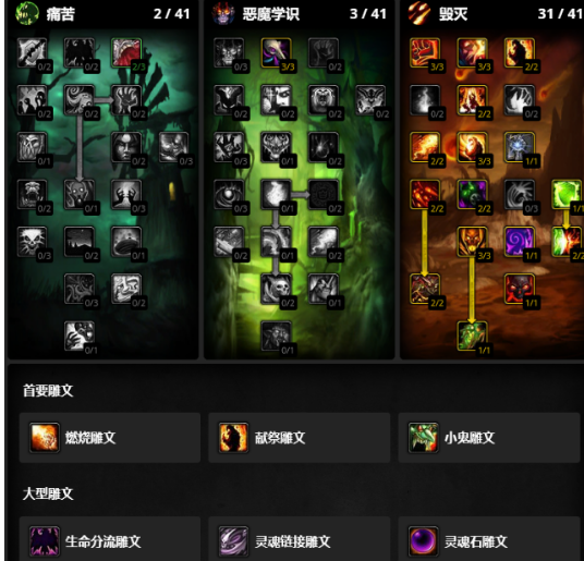 魔兽世界ctm怀旧服前夕术士天赋加点推荐