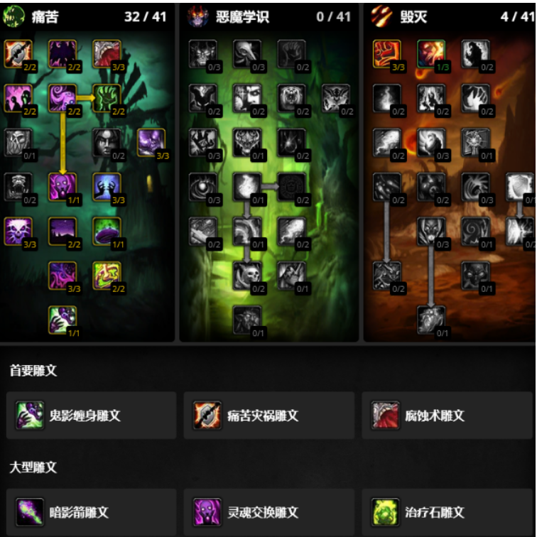 魔兽世界ctm怀旧服前夕术士天赋加点推荐