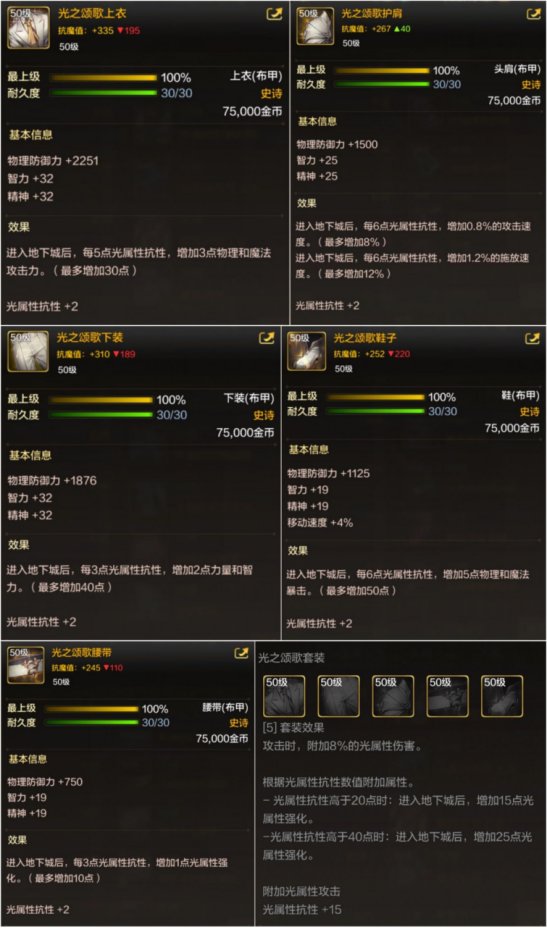 DNF手游气功毕业装备选择