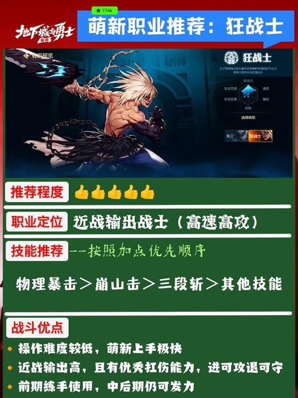 dnf手游新手推荐用什么职业