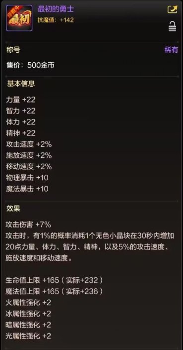DNF手游平民最强称号最初的勇士怎么获得