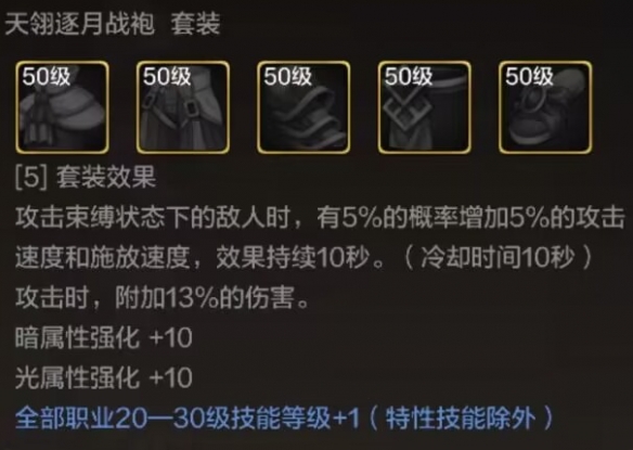 dnf手游天翎逐月长靴属性效果一览