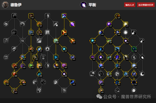 魔兽世界11.0前夕德鲁伊团本天赋推荐