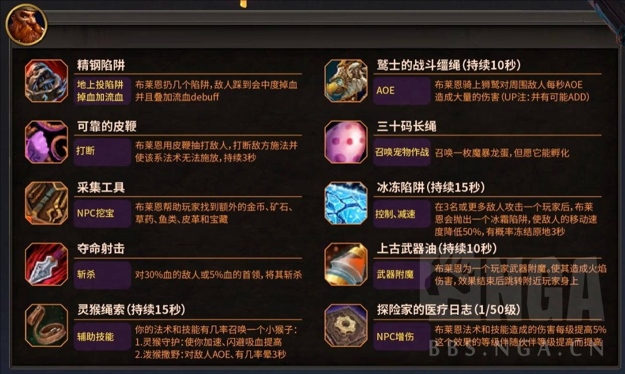 魔兽世界地下堡铜须技能介绍