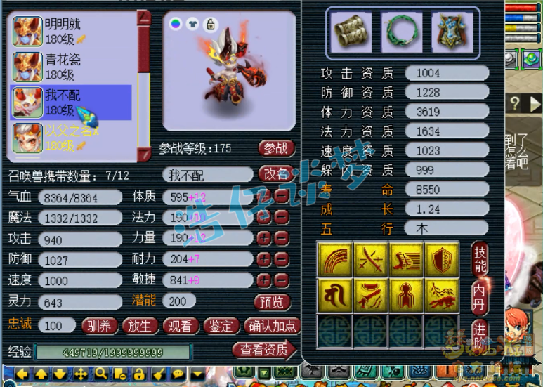 梦幻西游服战咒师普陀展示图175级