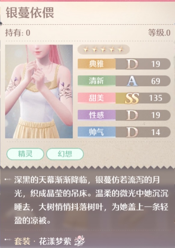 无限暖暖花漾梦萦套装属性一览