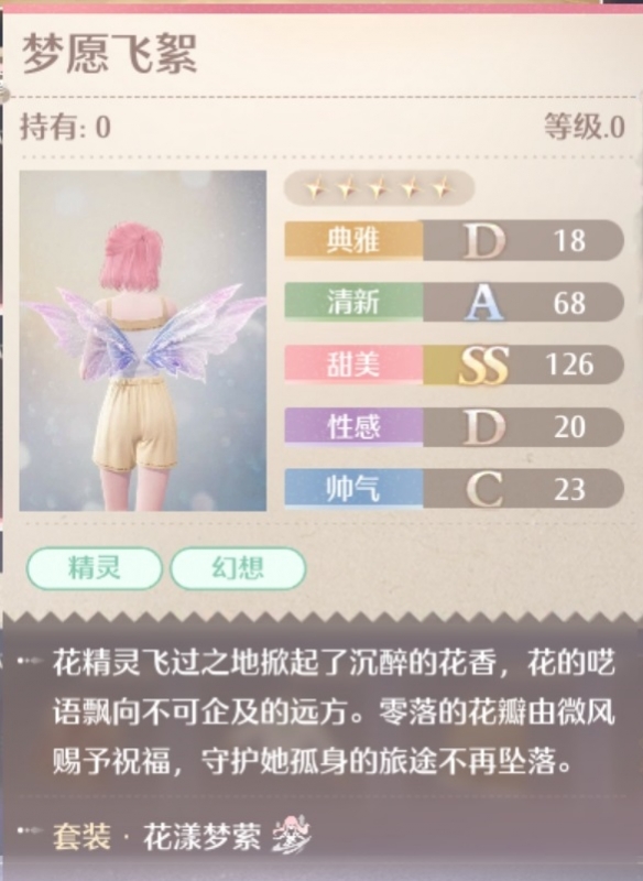无限暖暖花漾梦萦套装属性一览