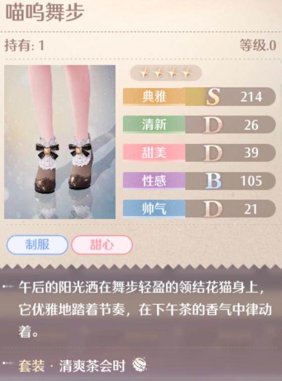 无限暖暖清爽茶会时套装属性一览