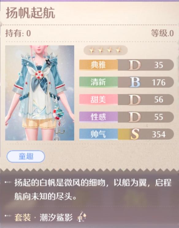 无限暖暖潮汐鲨影套装属性一览