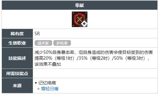 白荆回廊奉献技能怎么获得