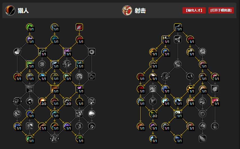 魔兽世界11.0前夕射击猎天赋怎么加