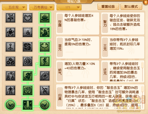 梦幻西游五庄观最新经脉怎么点2025年
