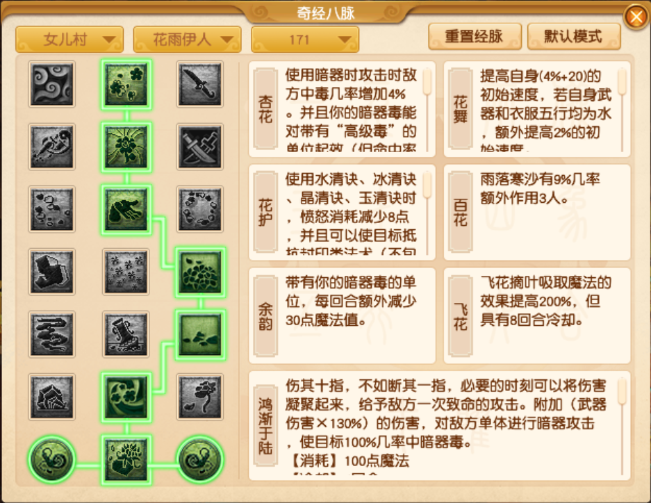梦幻西游女儿村最新经脉怎么点2025年