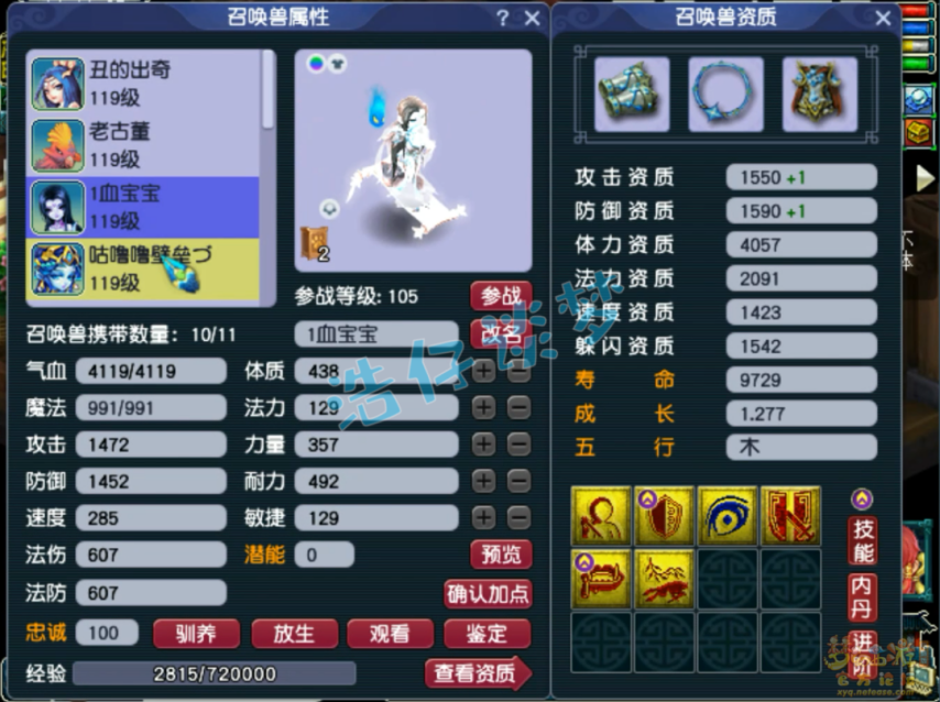梦幻西游普陀山装备109级展示图