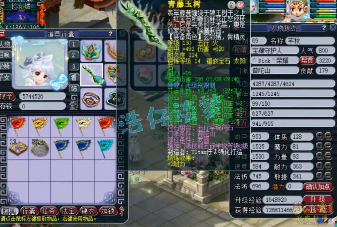 梦幻西游力普陀69级装备展示图