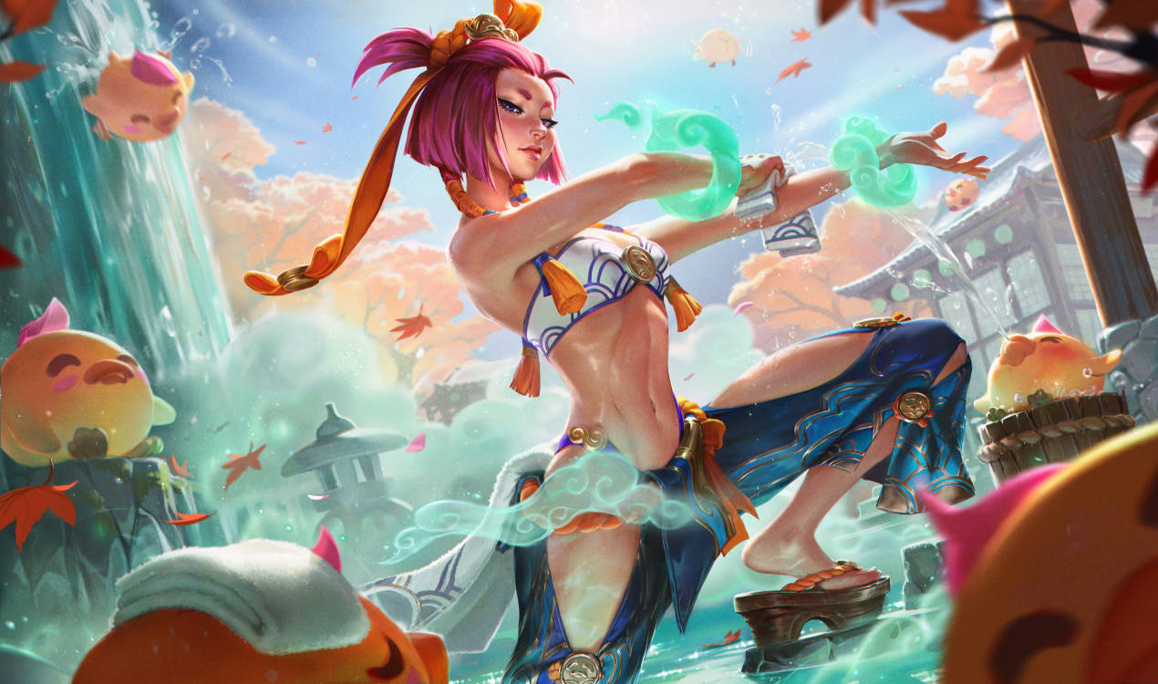 LOL莲华温泉芸阿娜皮肤效果预览