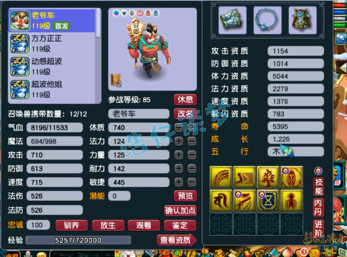 梦幻西游单挑九黎城109级装备展示图
