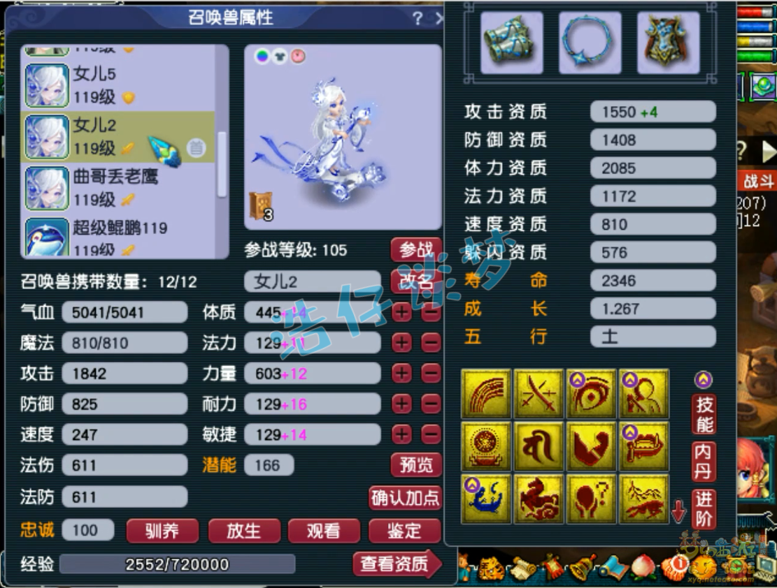 梦幻西游109级封女儿村装备展示图