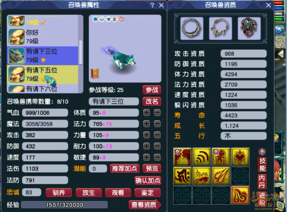 梦幻西游69奶神木林装备展示图