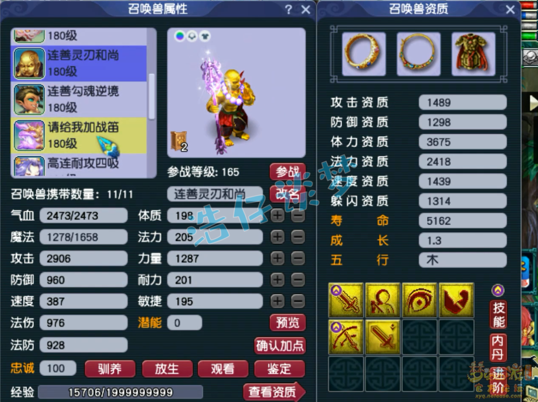 梦幻西游力化生175级装备展示图